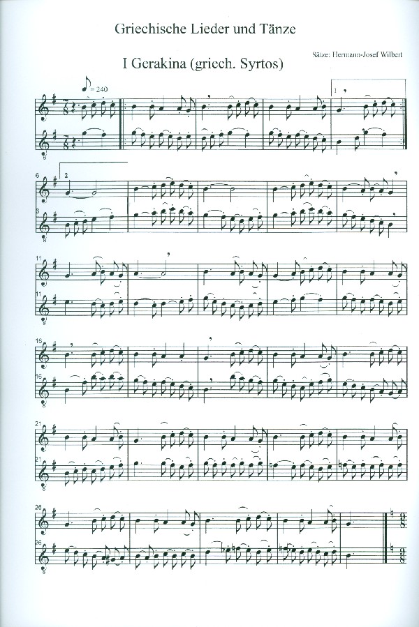 12 Griechische Lieder und Tänze