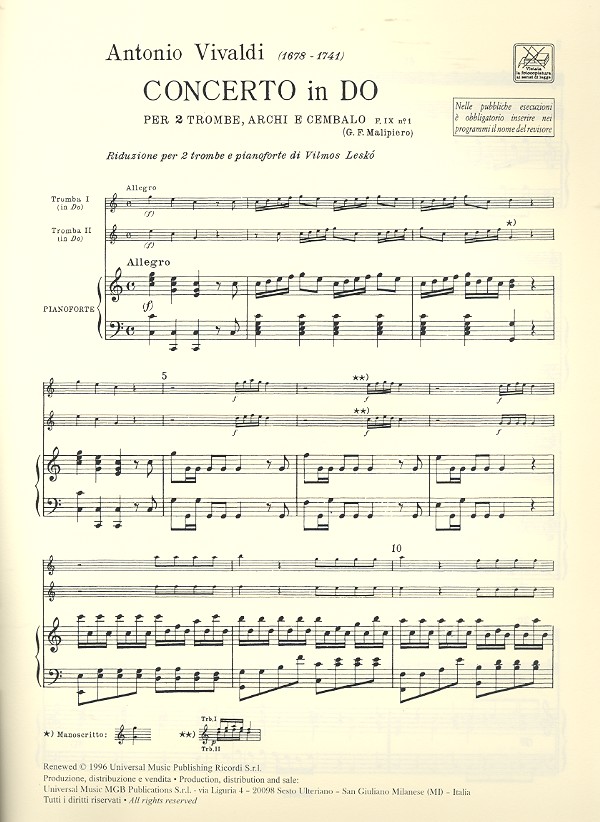 Konzert C-Dur RV537 für