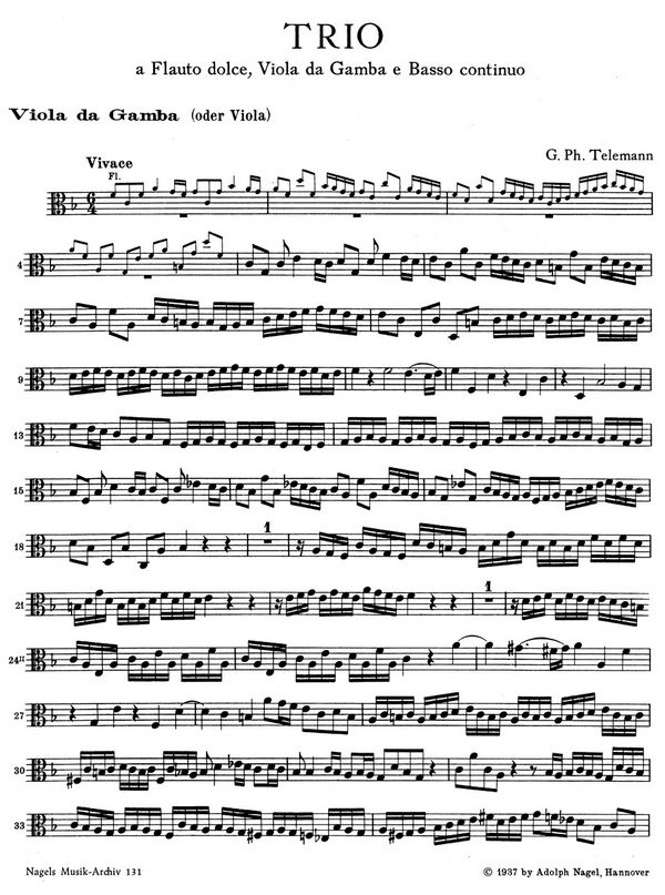 Trio F-Dur für Altblockflöte,