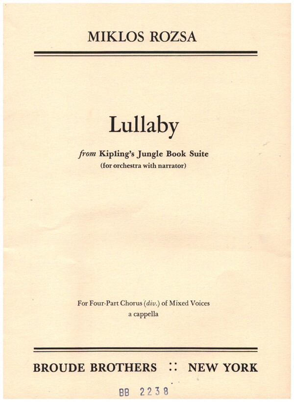 Lullaby from Kipling's Jungle Book Suite