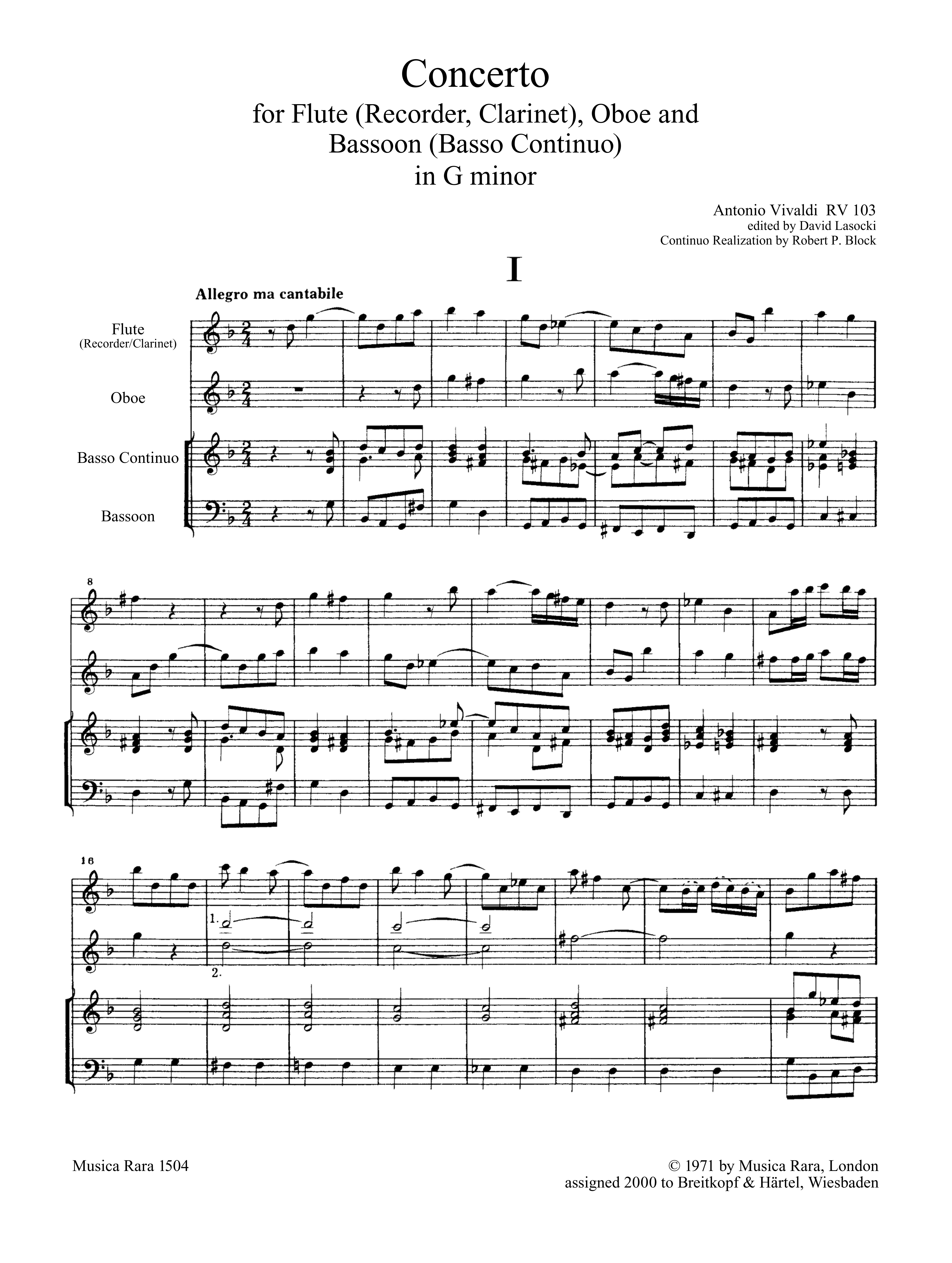 Konzert g-Moll RV103