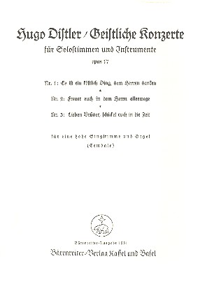 3 geistliche Konzerte op.17