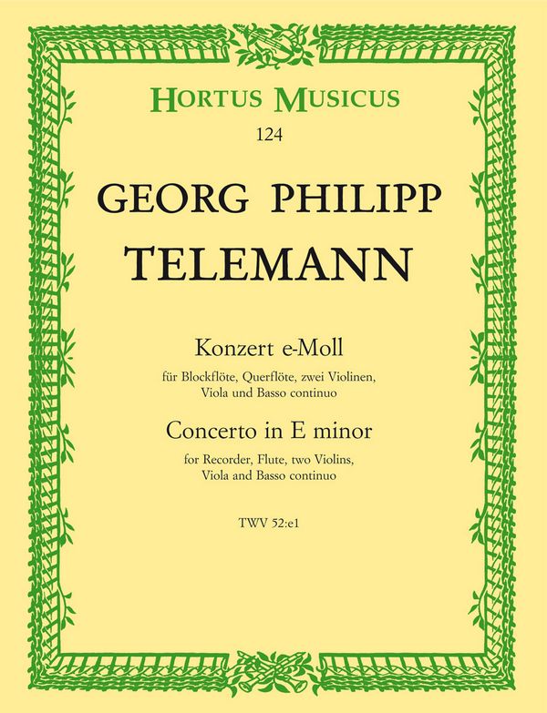 Konzert e-Moll TWV52:e1