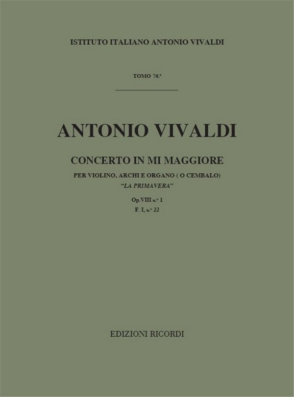 CONCERTO IN MI MAGGIORE PER