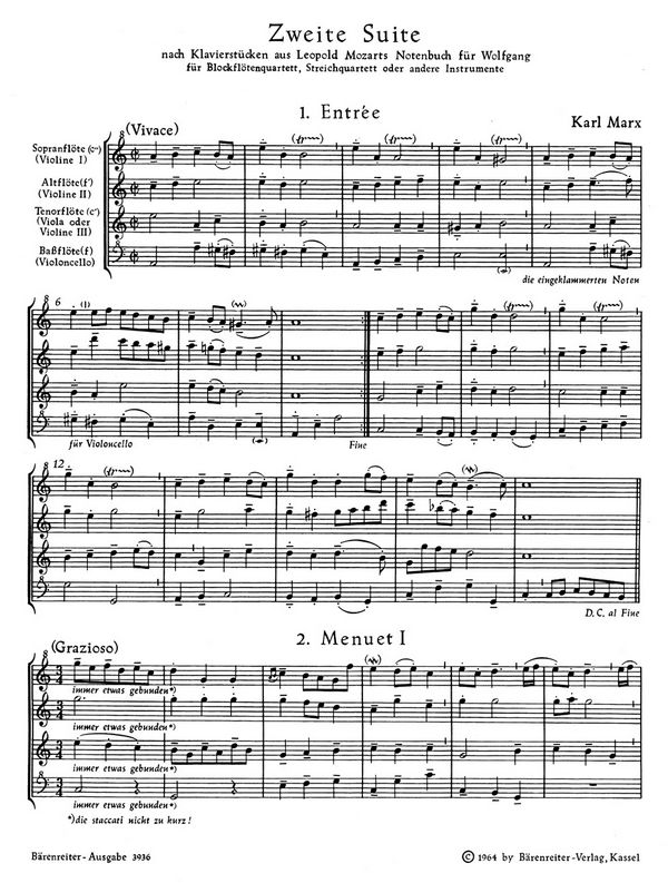 Suite Nr.2 nach Klavierstücken von L. Mozart