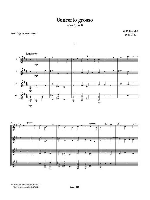 Concerto grosso op.6,3