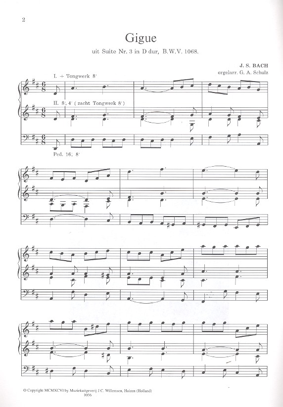 Gigue uit Suite Nr.3  D-Dur BWV1068
