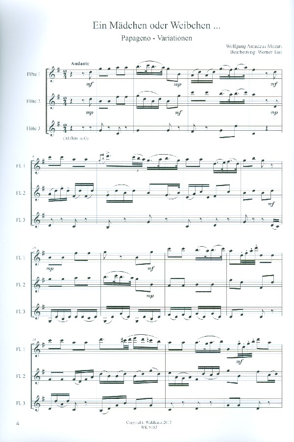 Papageno-Variationen und Arie des Monostatos
