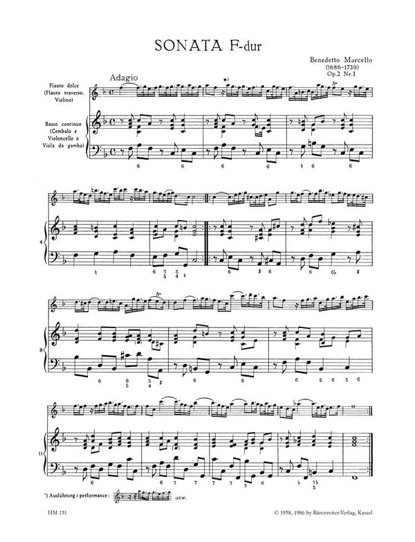 Sonaten op.2 Band 1 für Altblockflöte