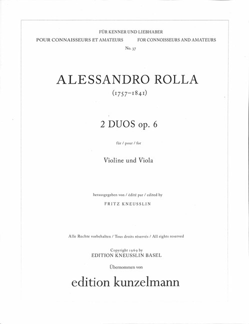 2 Duos C-Dur op.6,1 und g-Moll op.6,2
