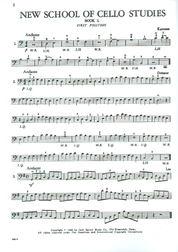 New School of Cello Studies vol.1