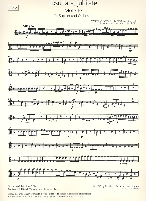 Exsultate jubilate KV165