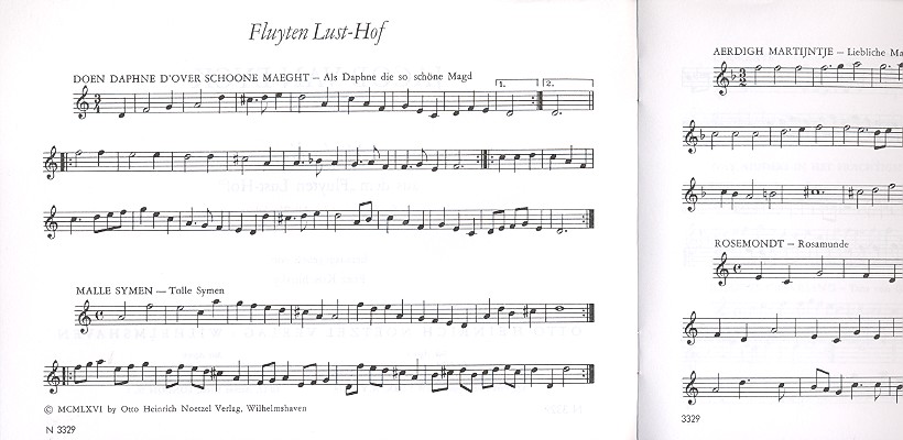 Melodien aus dem 'Fluyten-Lusthof'