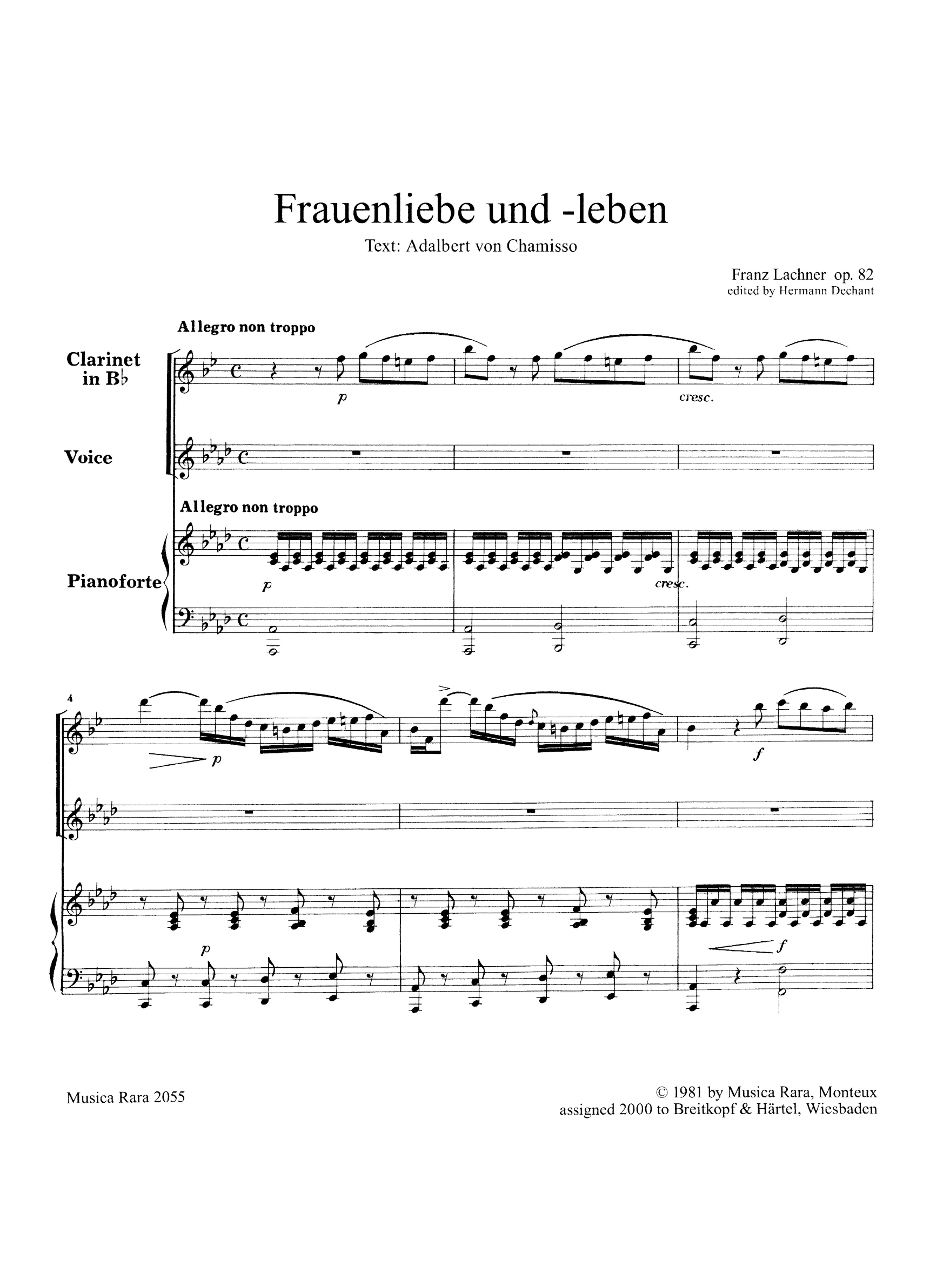 Frauenliebe und Leben op.82 und Lyrisches Intermezzo