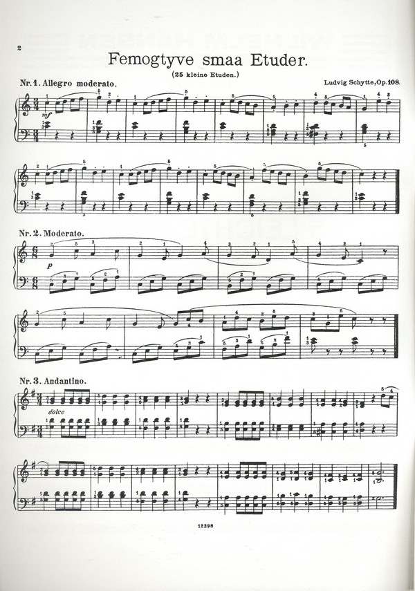 25 leichte Etüden op.108