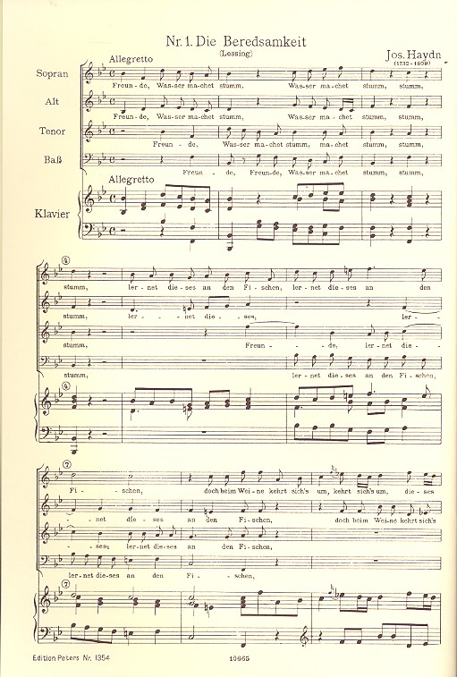 Vierstimmige Gesänge Hob.XXVc:1-9