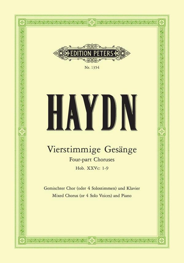 Vierstimmige Gesänge Hob.XXVc:1-9