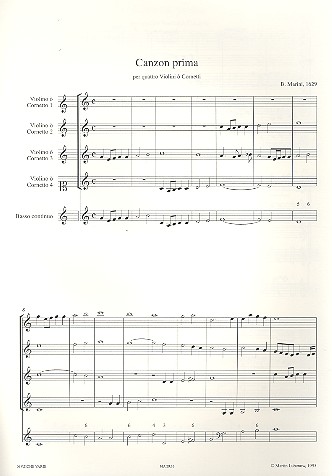 Canzon prima aus op.8