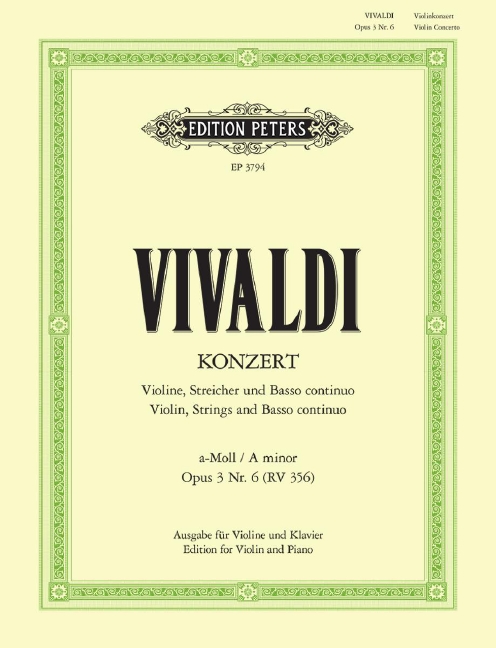 Konzert a-Moll op.3,6 RV356 für Violine und Streicher