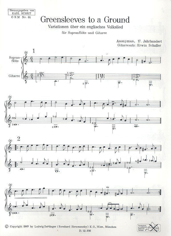 Greensleeves to a Ground