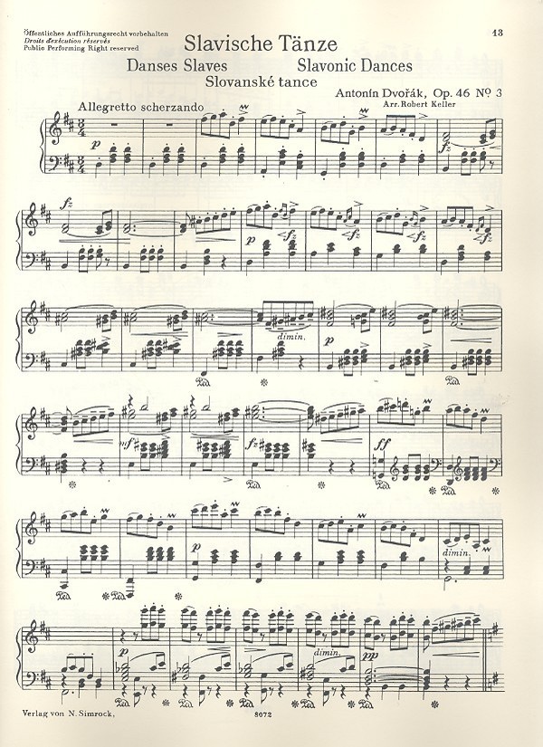 Slawische Tänze op.46 Band 1