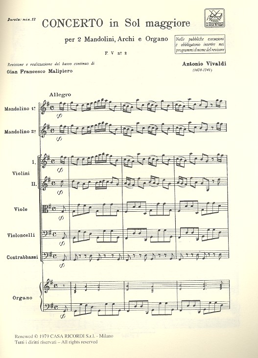 Concerto sol maggiore F5.2