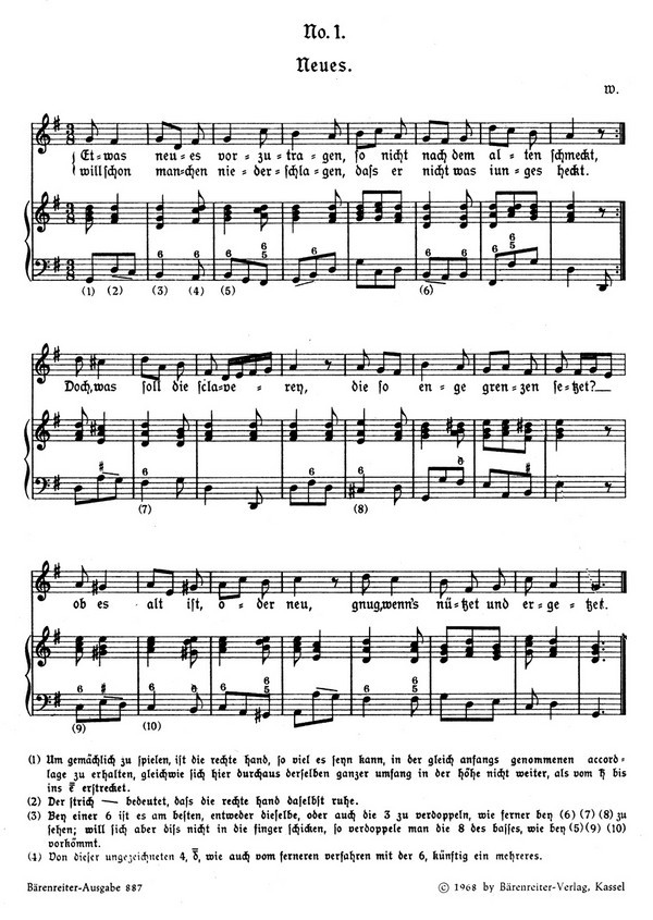 Singe-, Spiel- und Generalbaß-