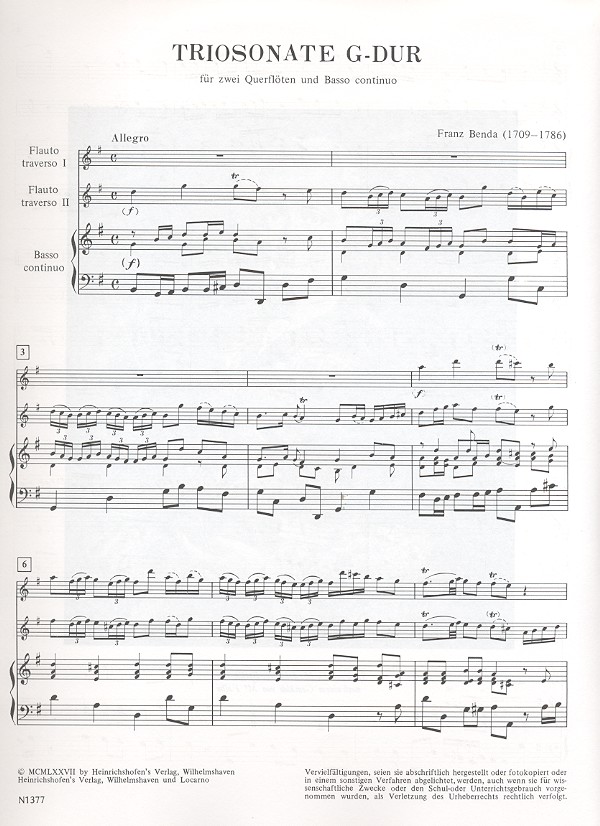 Triosonate G-Dur 