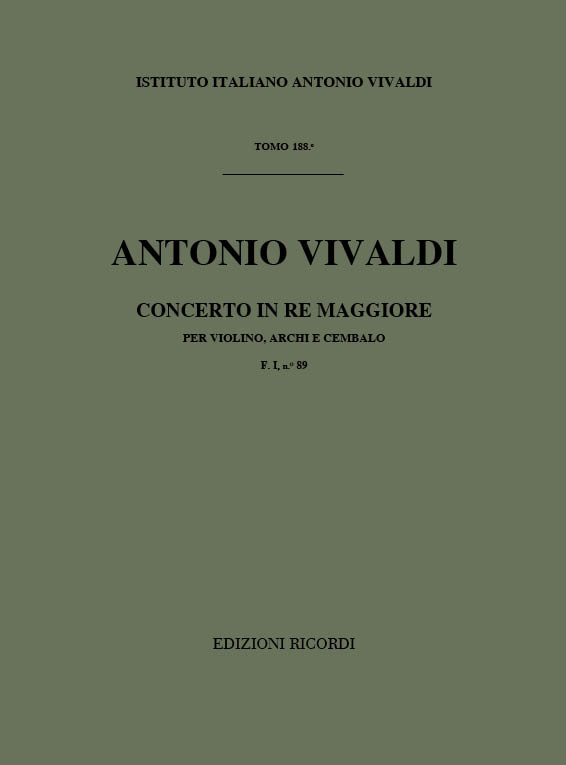 CONCERTO RE MAGGIORE PER VIOLINO