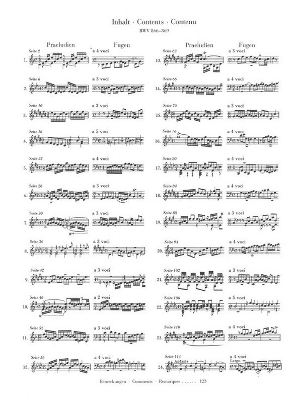 Das Wohltemperierte Klavier Band 1
