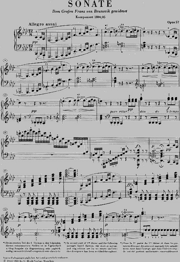 Sonate f-Moll Nr.23 op.57