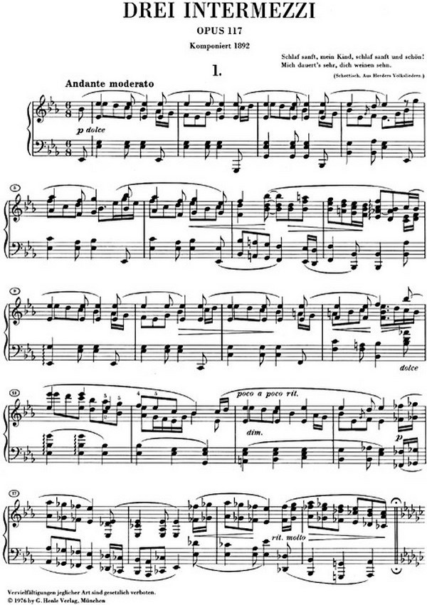 3 Intermezzi op.117