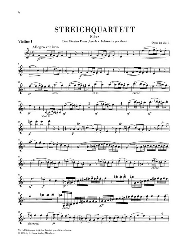 Streichquartette op.18 und