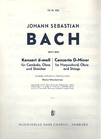 Konzert d-Moll BWV1059 für Cembalo,