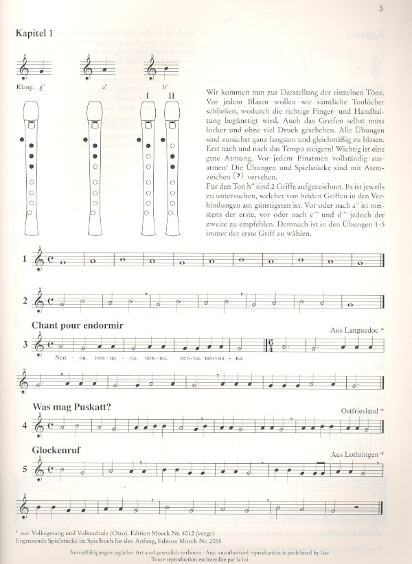Das Spiel auf der Sopranblockflöte oder Tenorblockflöte Band 1
