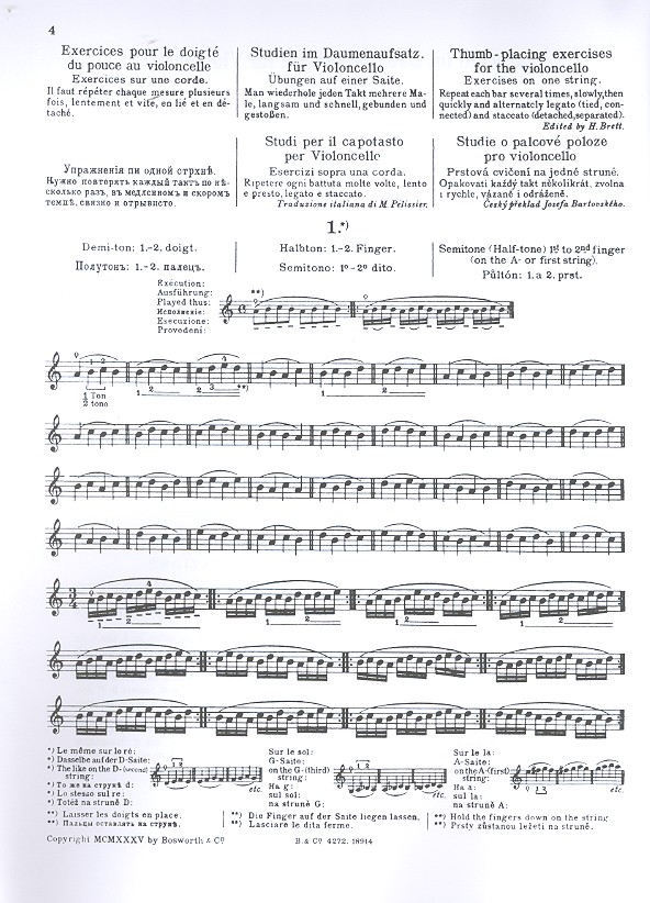 Studien im Daumen-Aufsatz (nach op.1,1)