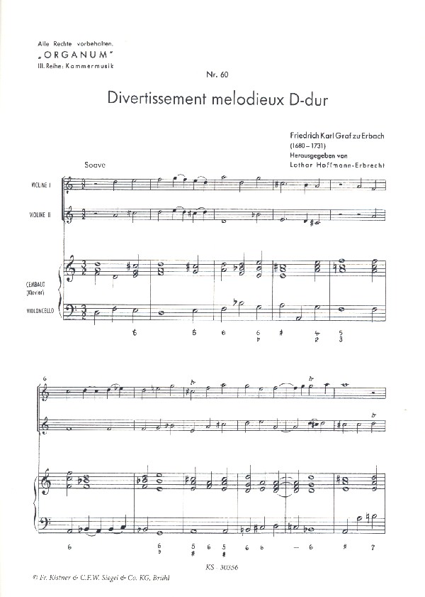 Divertissement melodieux D-Dur