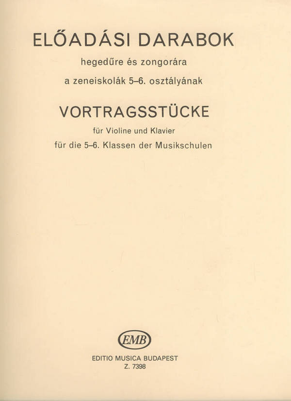 VORTRAGSTUECKE FUER VIOLINE UND KLAVIER
