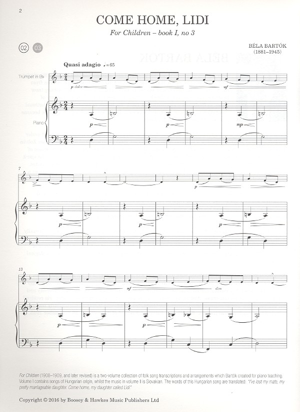 Bartók for Trumpet (+CD)