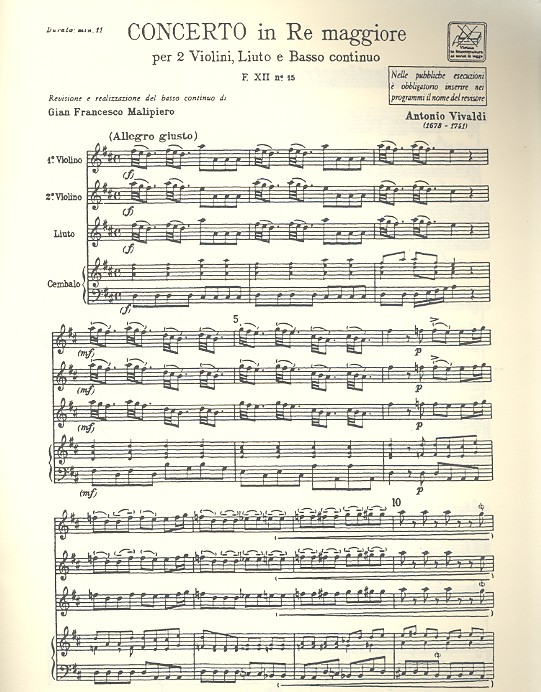 Konzert D-Dur RV93 F.XII:15