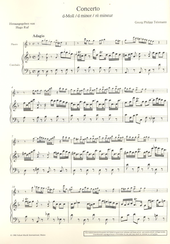 Concerto d-Moll TWV 42:h 1