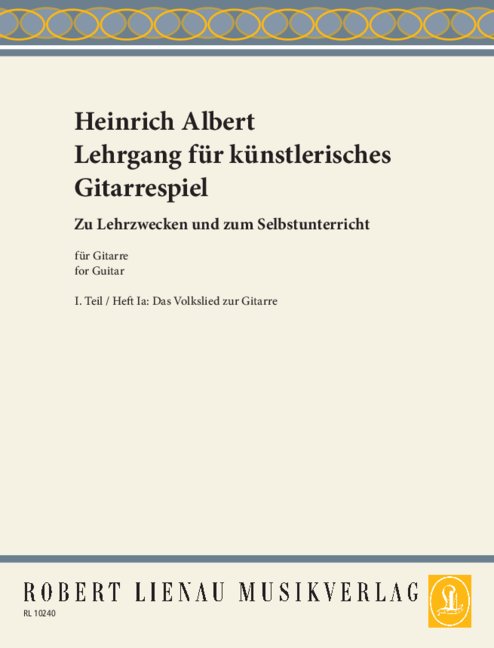 Lehrgang für künstlerisches Gitarrespiel Band 1a