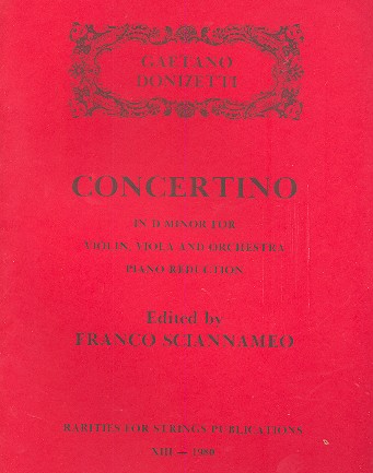 Concertino d minor for violin, viola and orchestra