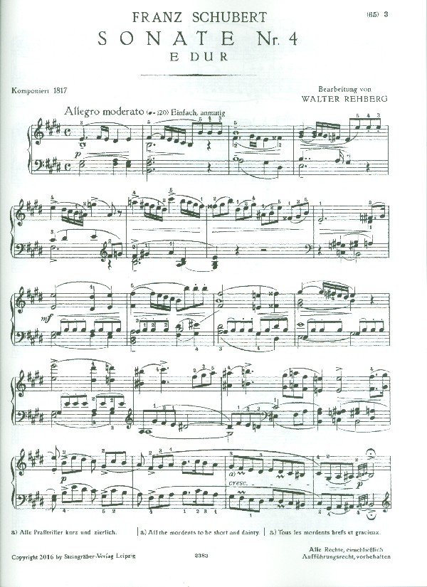 Sonate E-Dur Nr.4 D568