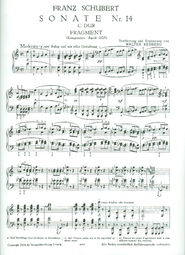 Sonate C-Dur Nr.14 D840 (mit Schluss)