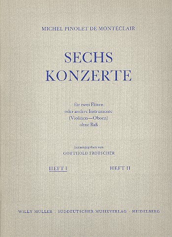 6 Konzerte für 2 Flöten ohne Baß