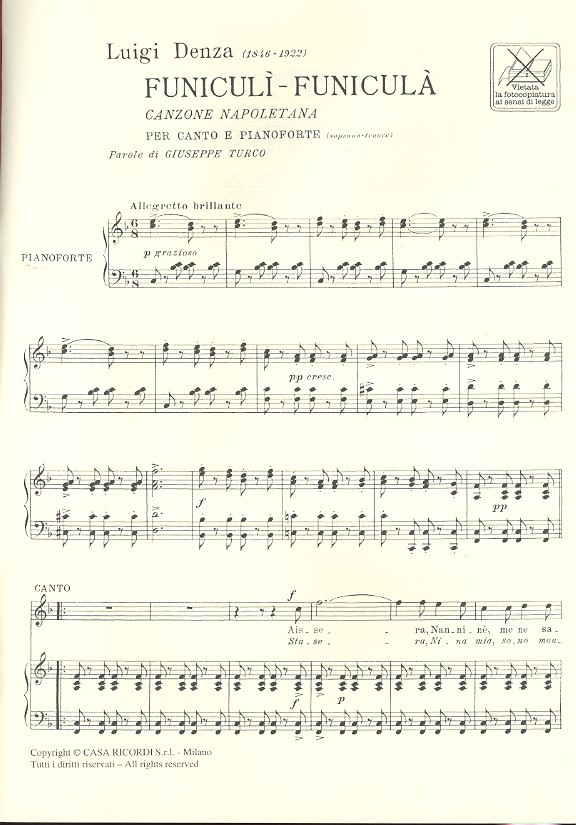 Funiculi funicula Canzone