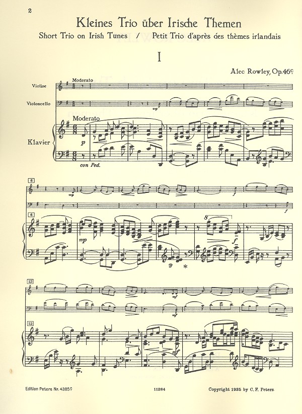 Kleines Trio über irische Themen op.46c