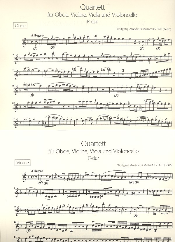 Quartett F-Dur Nr.30 KV370