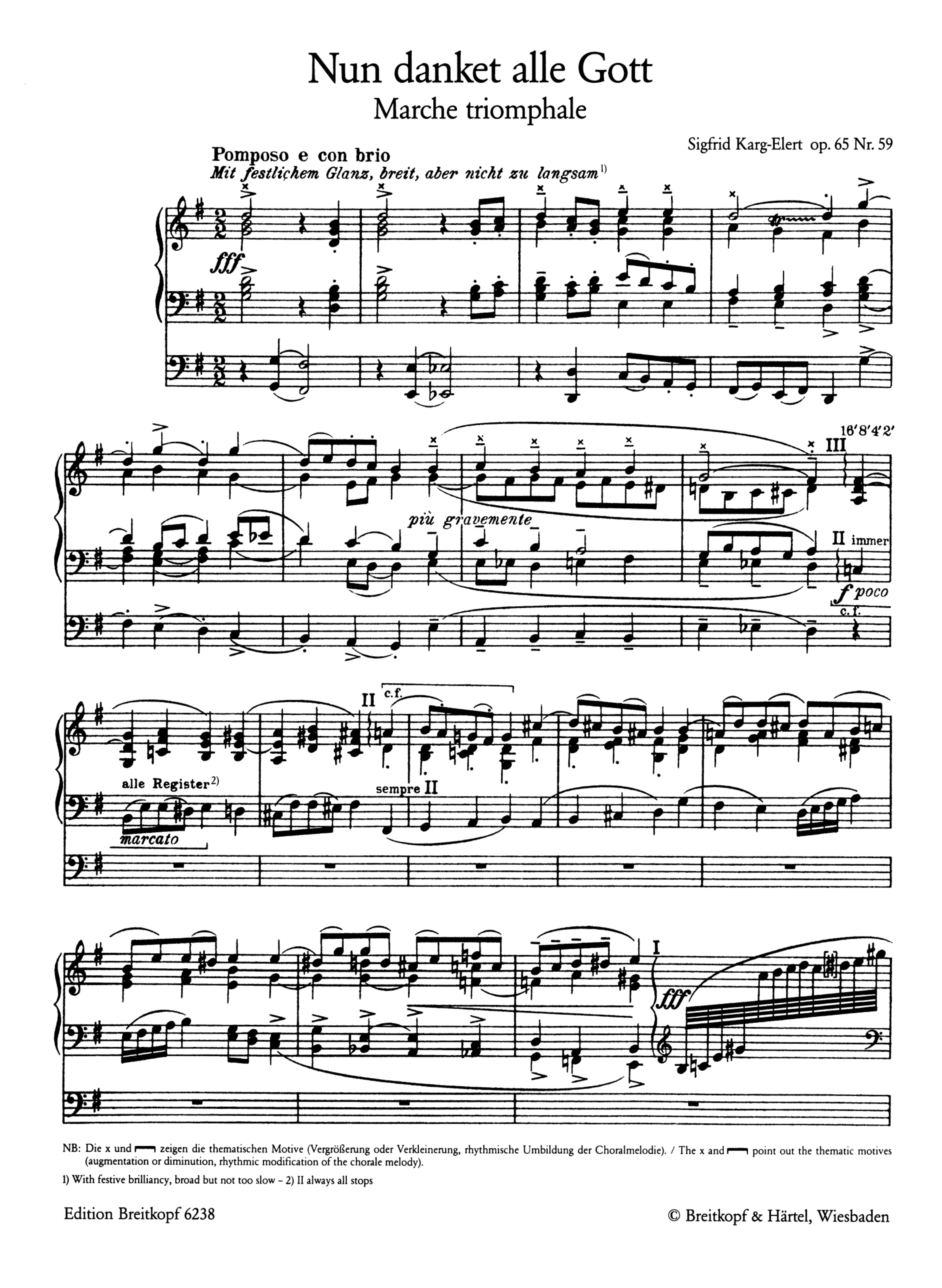 Nun danket alle Gott op.65 Nr.59